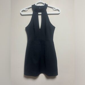 Whitefox Boutique High Neck Plunge Mini Dress